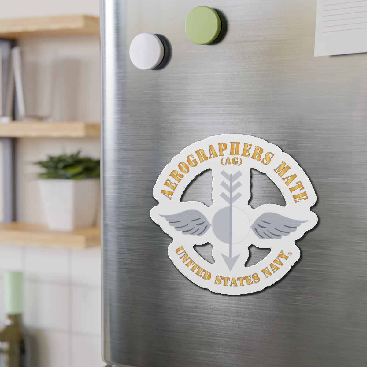Die-Cut Magnet - Navy - Aerographers Mate (AG) X 300
