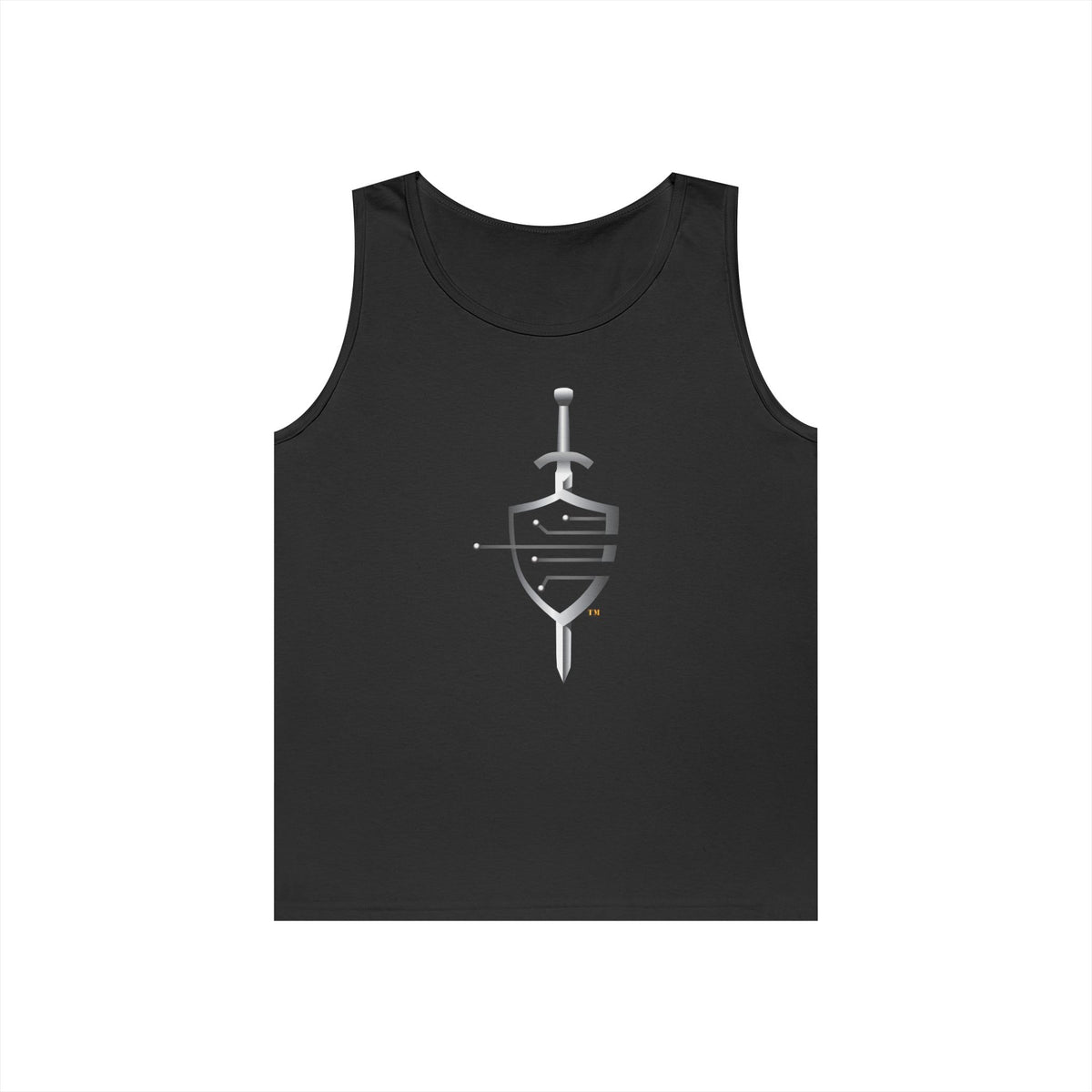 Unisex Heavy Cotton Tank Top - Navy - Rate - Cyber Warfare Technician (CWT) wo txt