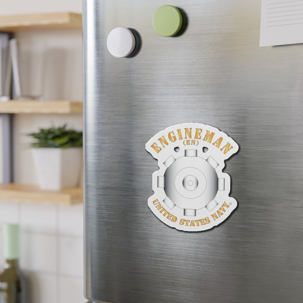 Die-Cut Magnet - Navy - Rate - Engineman (EN)