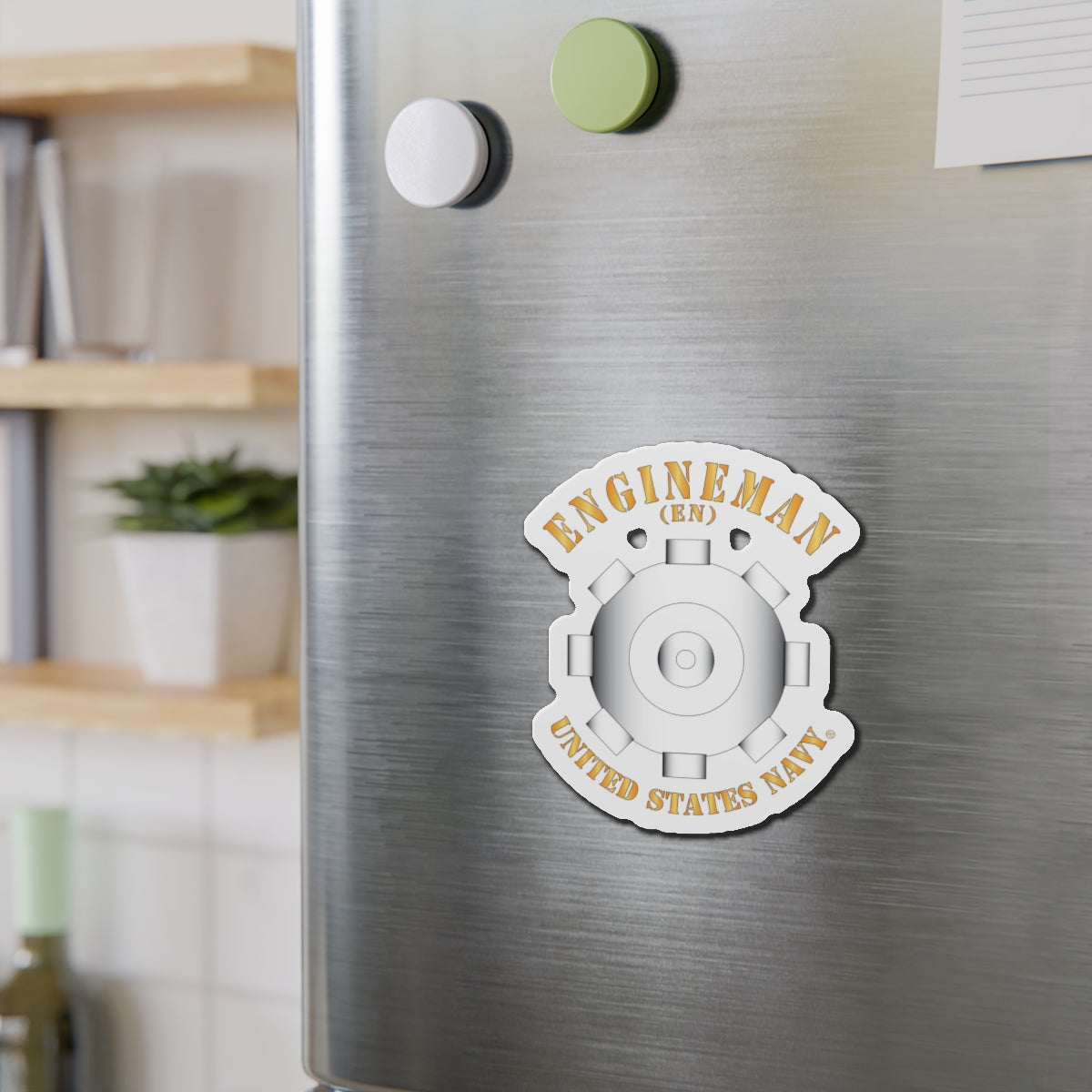 Die-Cut Magnet - Navy - Rate - Engineman (EN)