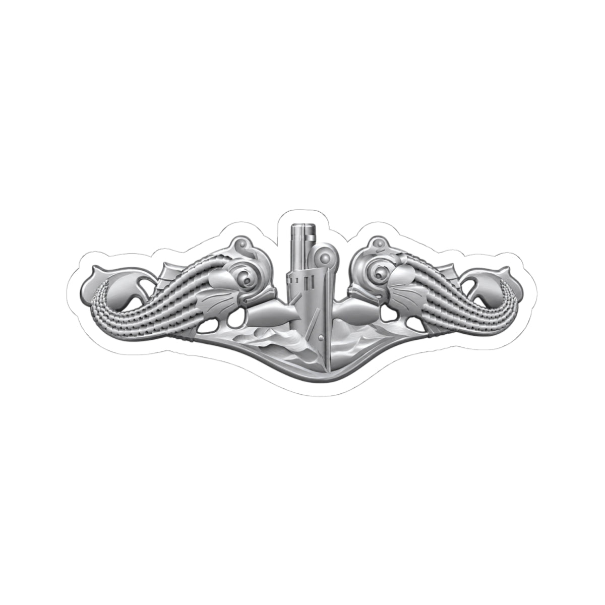 Kiss-Cut Stickers - Navy - Badge - Submarine Warfare wo txt - Enlisted - 3D - Enhanced