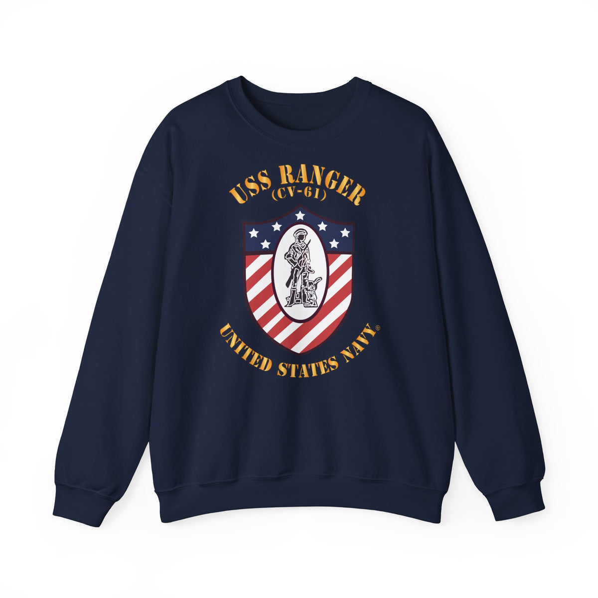 Unisex Heavy Blend™ Crewneck Sweatshirt - Navy - USS Ranger (CV-61) X 300