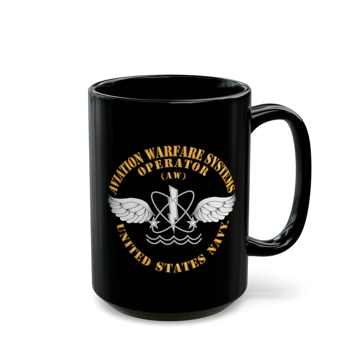 Black Mug (11oz, 15oz) - Navy - Rate - Aviation Warfare Systems Operator (AW)