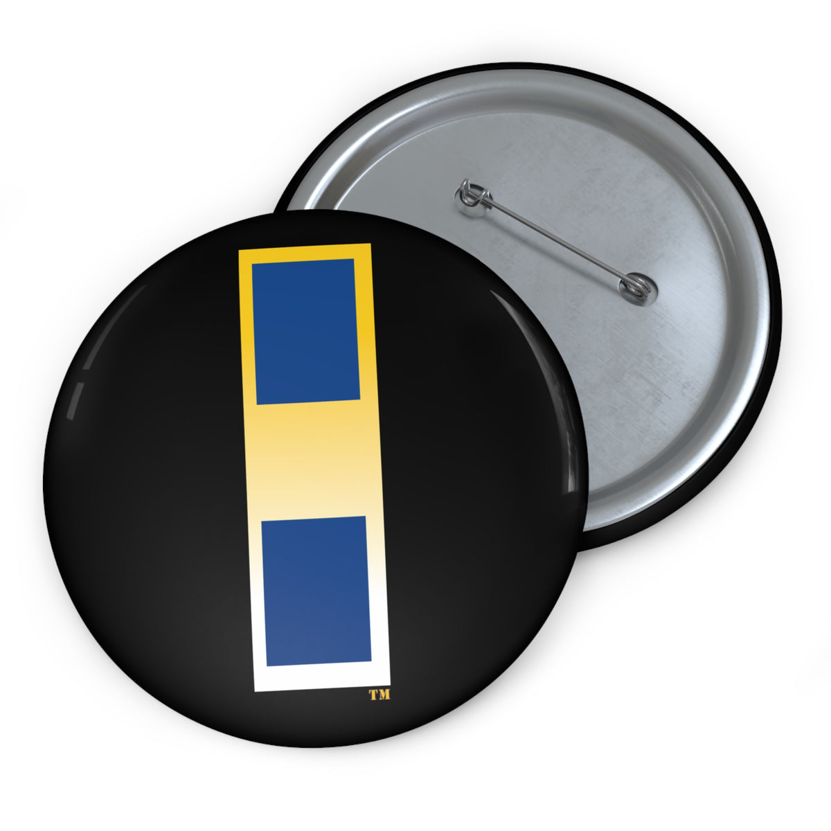 Custom Pin Button - Navy - Warrant Officer 1 - W01 wo txt