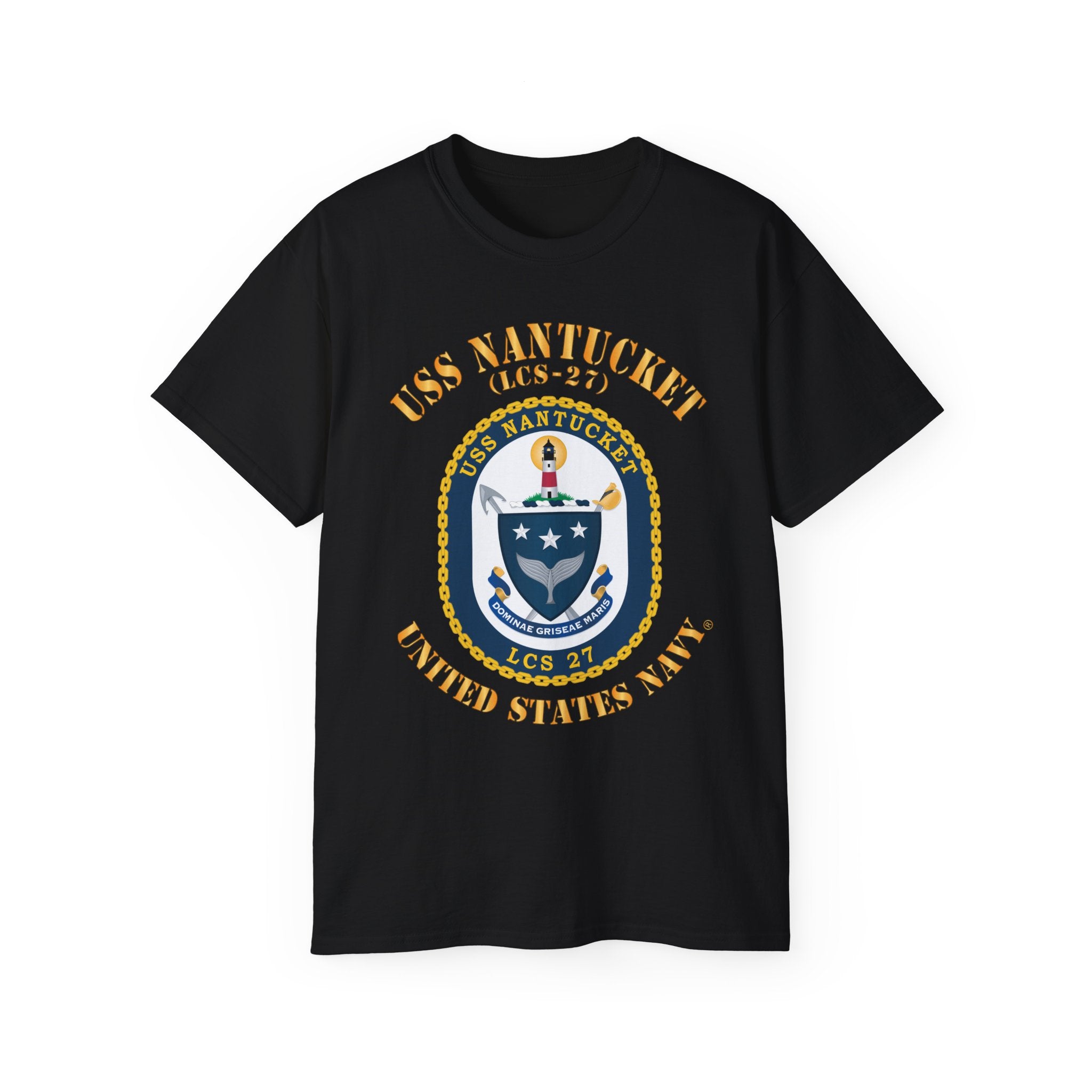 Unisex Ultra Cotton T-Shirt - Navy - USS Nantucket (LCS-27)