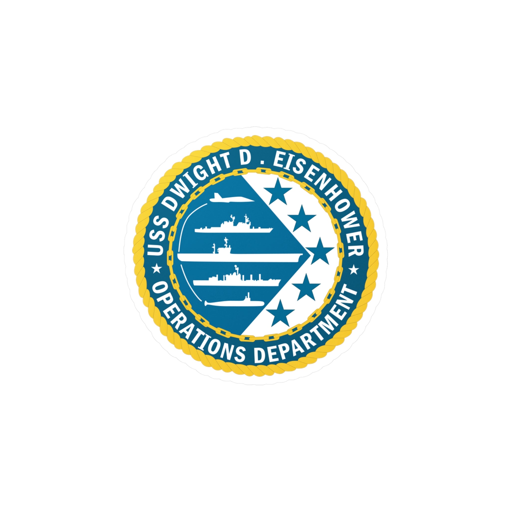 Kiss-Cut Vinyl Decal - Navy - USS Dwight D. Eisenhower (CVN-69) - Operations Department wo txt