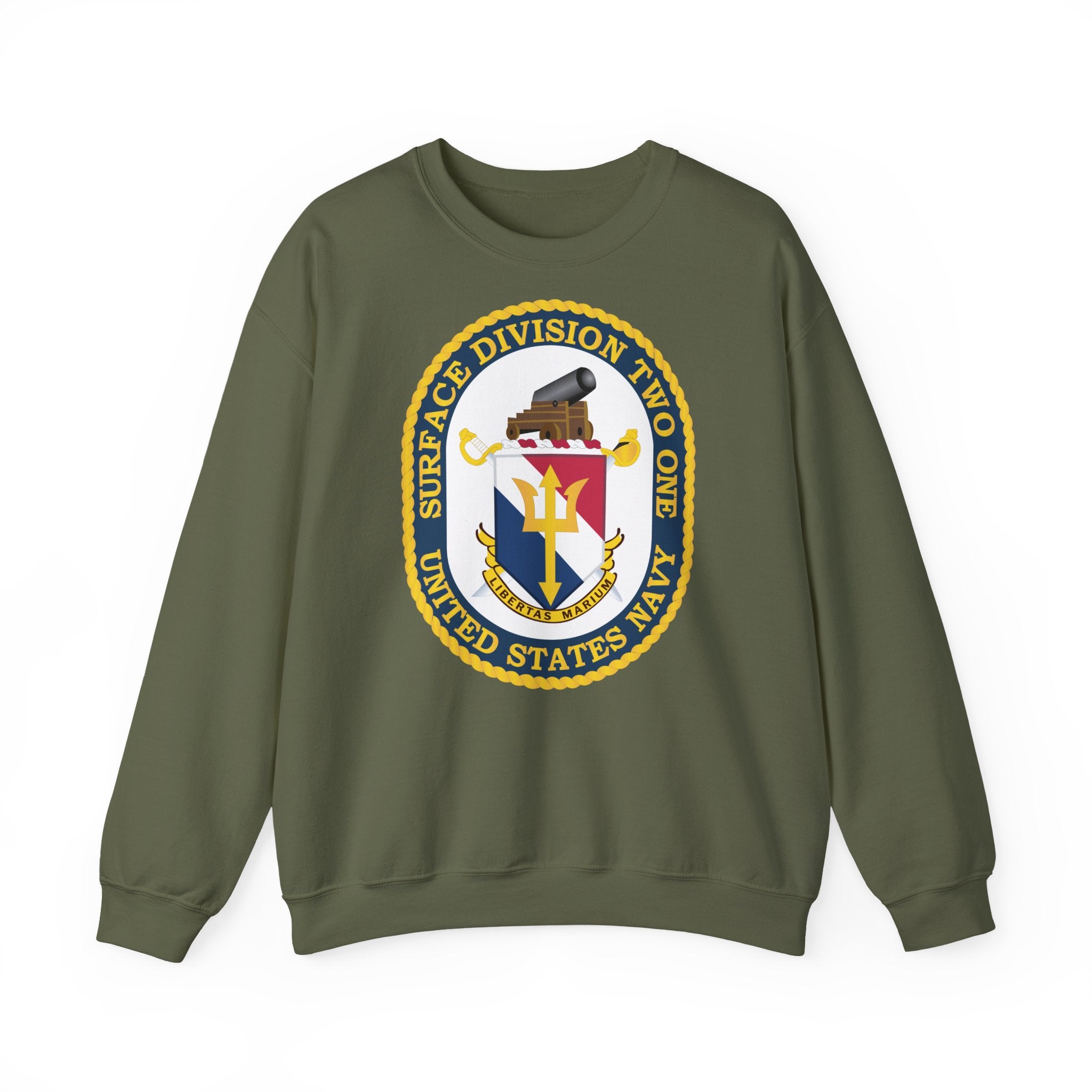Unisex Heavy Blend™ Crewneck Sweatshirt - Navy - Surface Division 21 wo txt