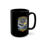 Black Mug (11oz, 15oz) - NAVY - Naval Air Warfare Center - Coronado - Crest - with Scene - 3D - Enhanced