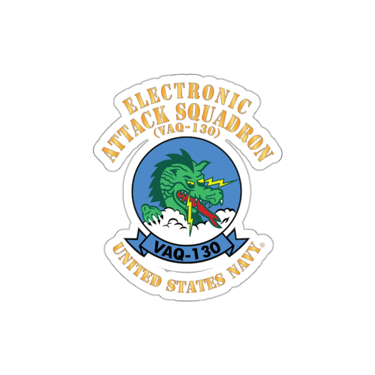 Die-Cut Vinyl Sticker - Navy - Electronic Attack Squadron 130 (VAQ-130)
