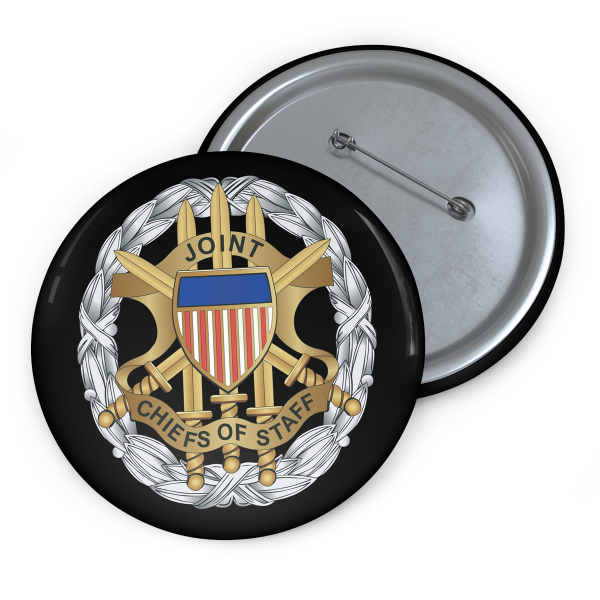 Custom Pin Button - Joint Chiefs of Staff Service Badge wo txt X 300