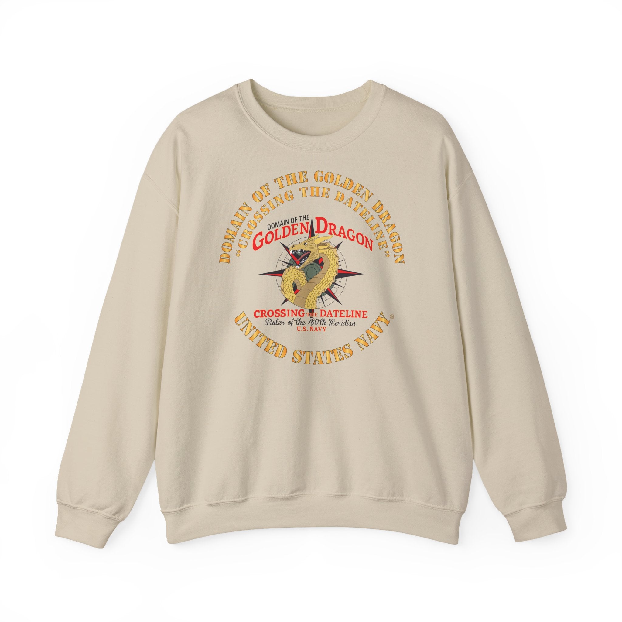 Unisex Heavy Blend™ Crewneck Sweatshirt - Navy - Domain of the Golden Dragon