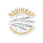 Die-Cut Magnet - Navy - Rate - Radioman (RM) - Combat Veteran