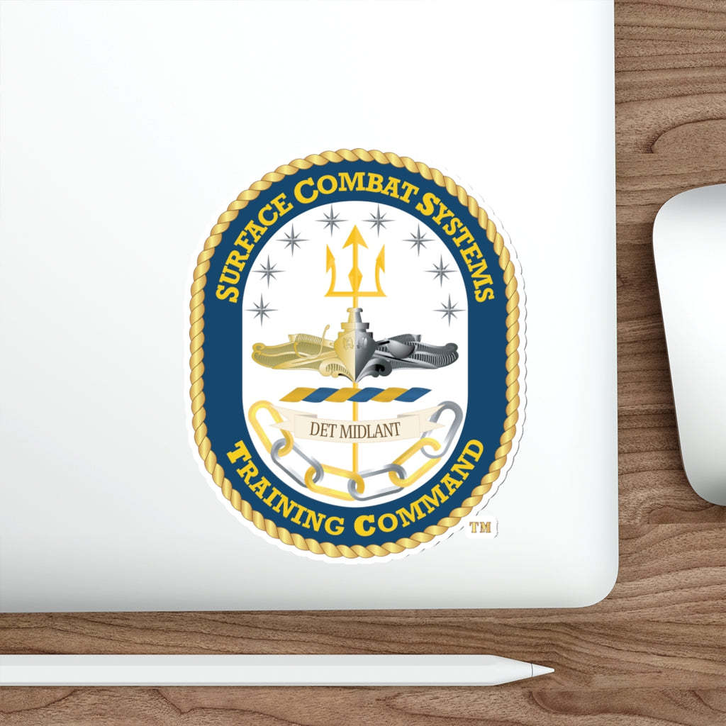 Die-Cut Vinyl Sticker - Navy - Surface Combat Systems Training Command - DET MIDLANT wo Txt X 300