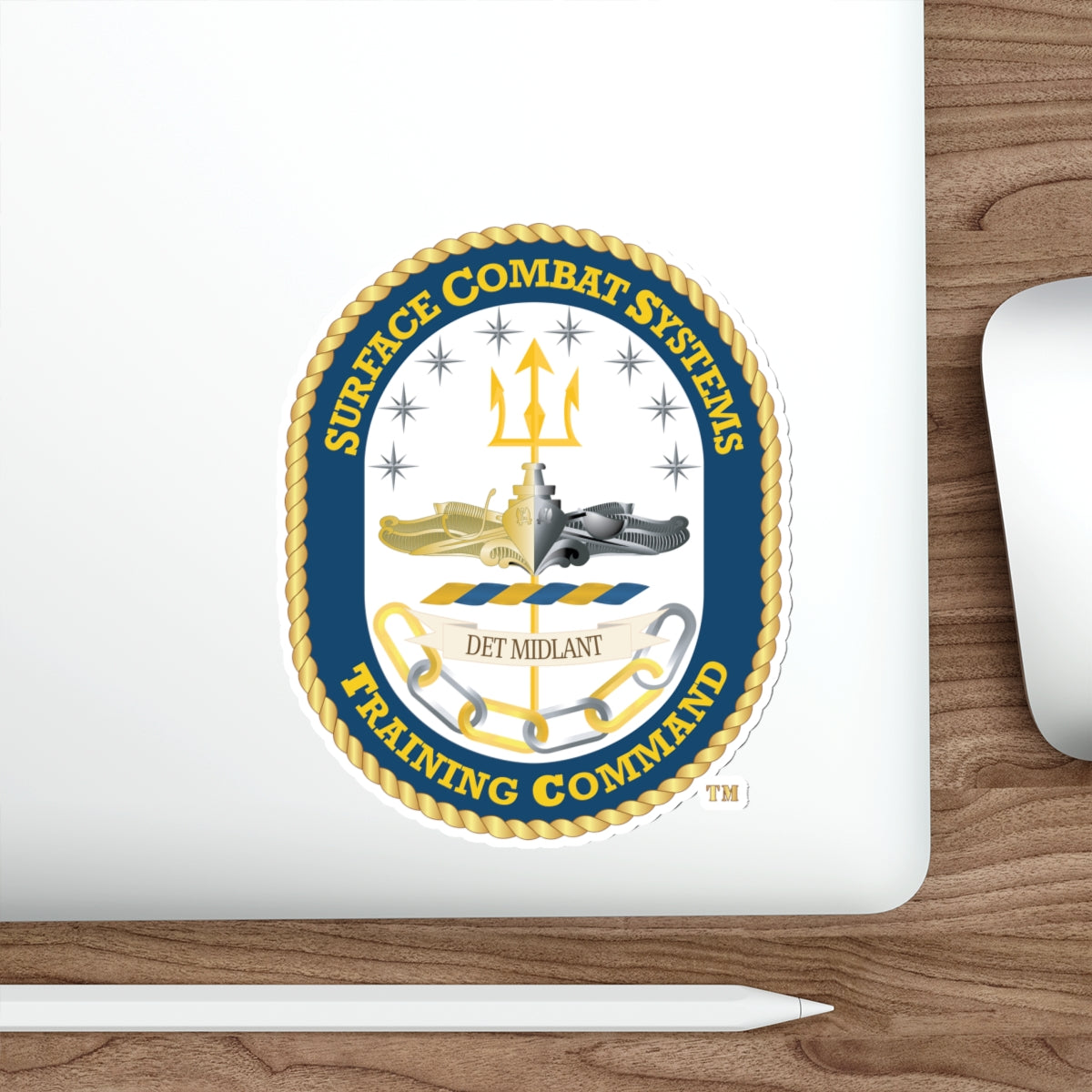 Die-Cut Vinyl Sticker - Navy - Surface Combat Systems Training Command - DET MIDLANT wo Txt X 300