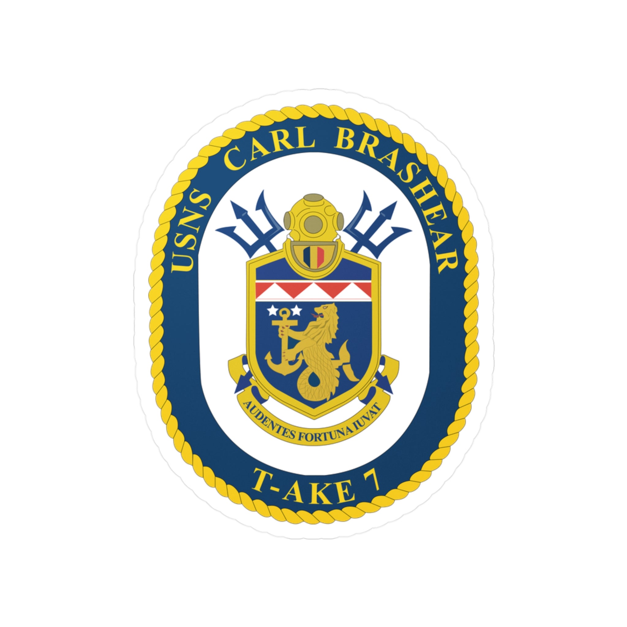 Kiss-Cut Vinyl Decal - Navy - USNS Carl Brashear (T-AKE 7) wo txt