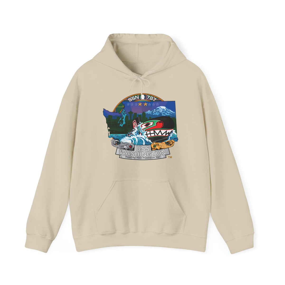 Unisex Heavy Blend™ Hoodies - Navy - USS Washington (SSN-787) wo txt X 300