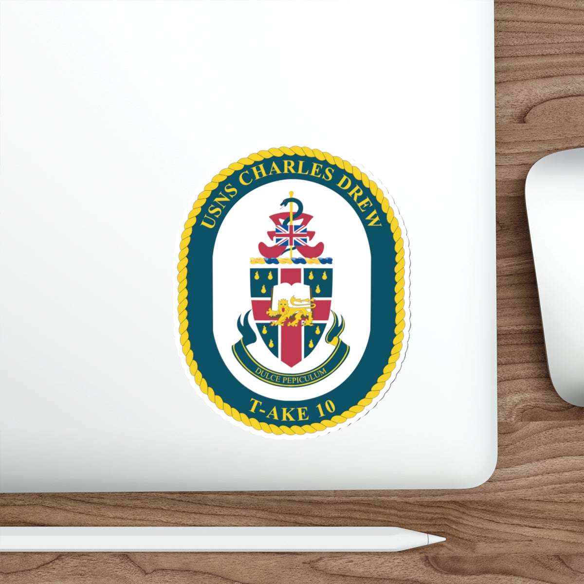 Die-Cut Vinyl Sticker - Navy - USNS Charles Drew (T-AKE 10) wo txt