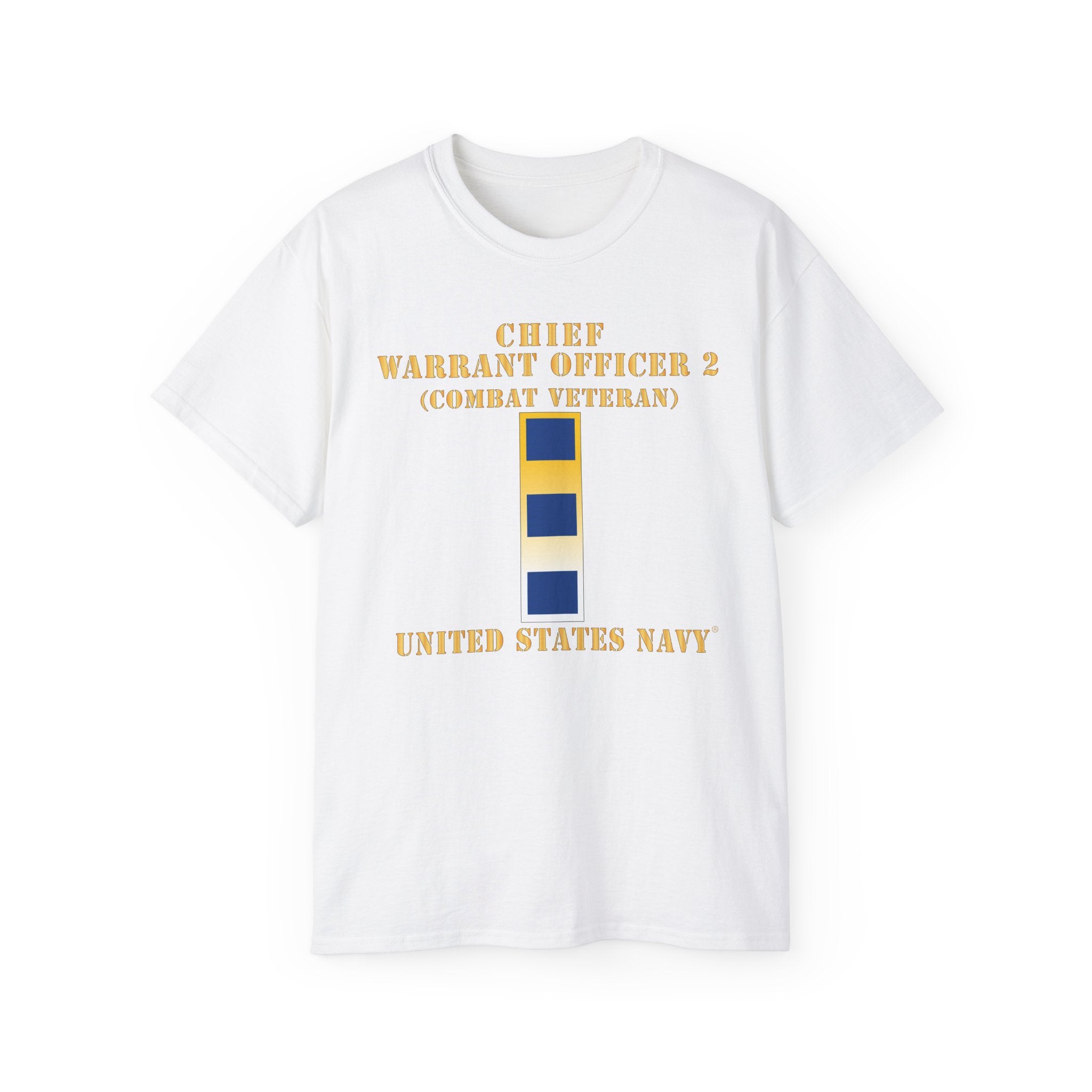 Unisex Ultra Cotton T-Shirt - Navy - Chief Warrant Officer 2 - CW02 - Combat Veteran