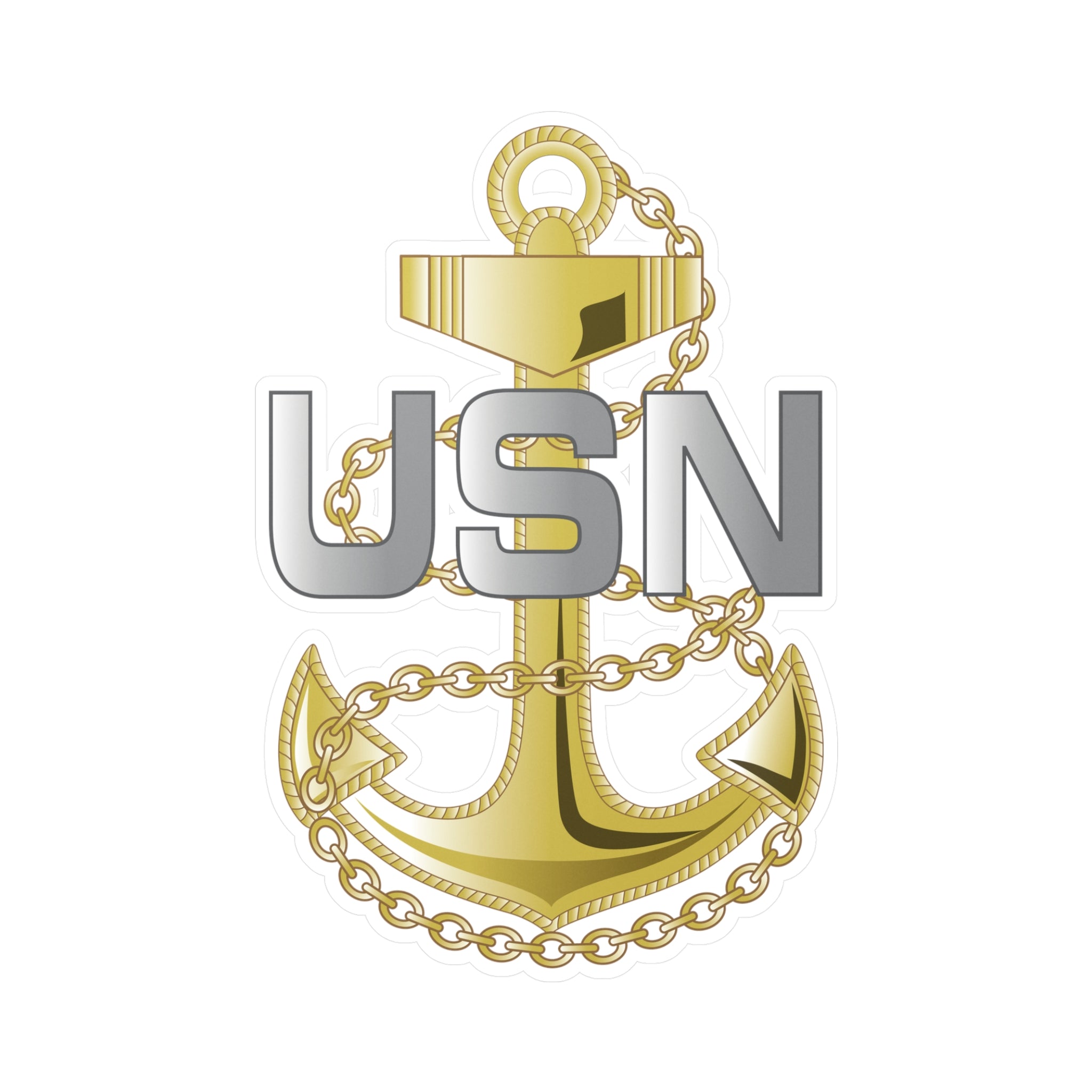 Kiss-Cut Vinyl Decal - Navy - Fouled Anchor wo txt