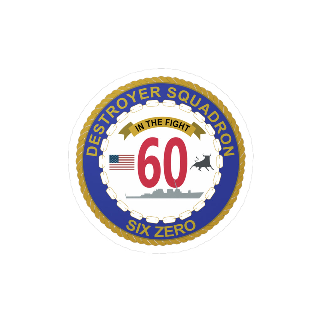 Kiss-Cut Vinyl Decal - Navy - Destroyer Squadron 60 wo txt