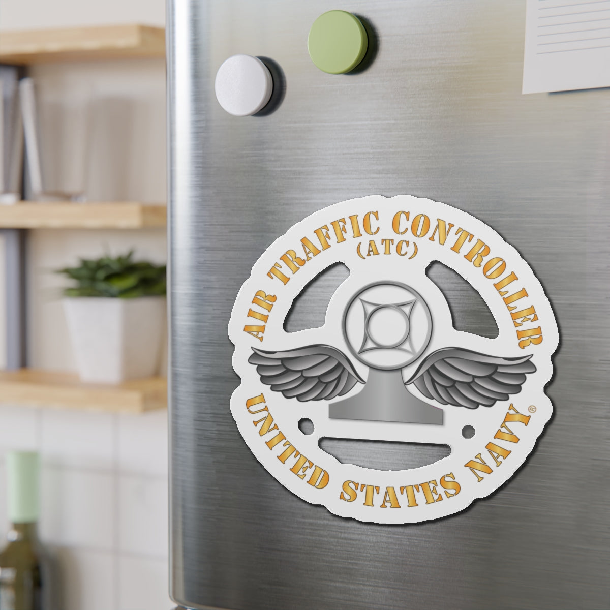 Die-Cut Magnet - Navy - Rate - Air Traffic Controller (ATC)