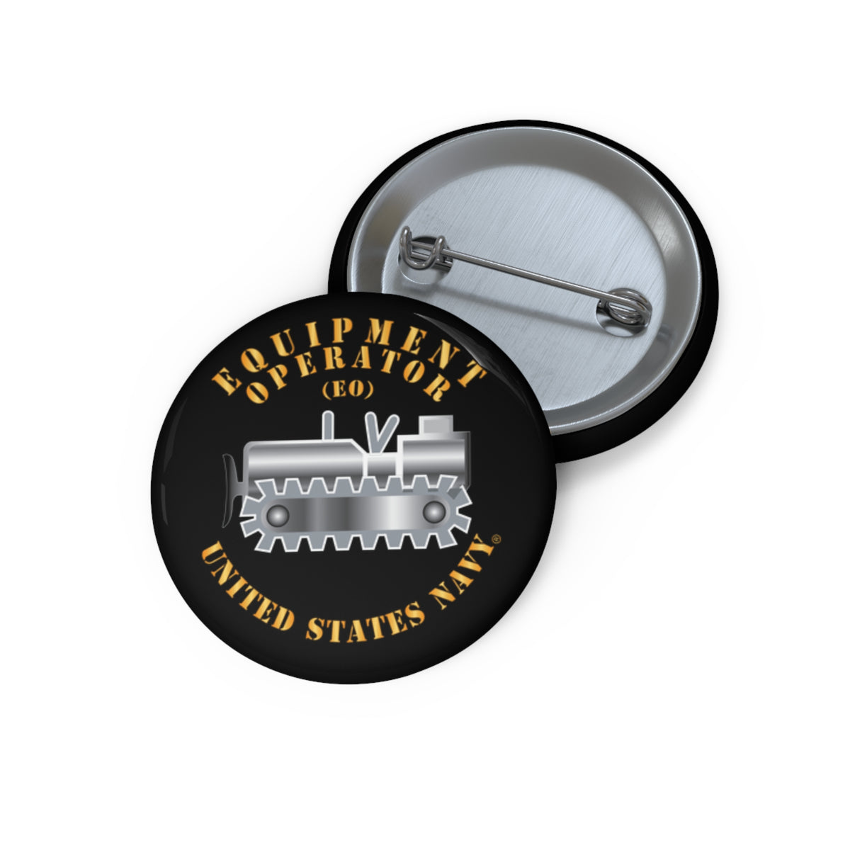 Pin Button - Navy - Rate - Equipment Operator (EO)