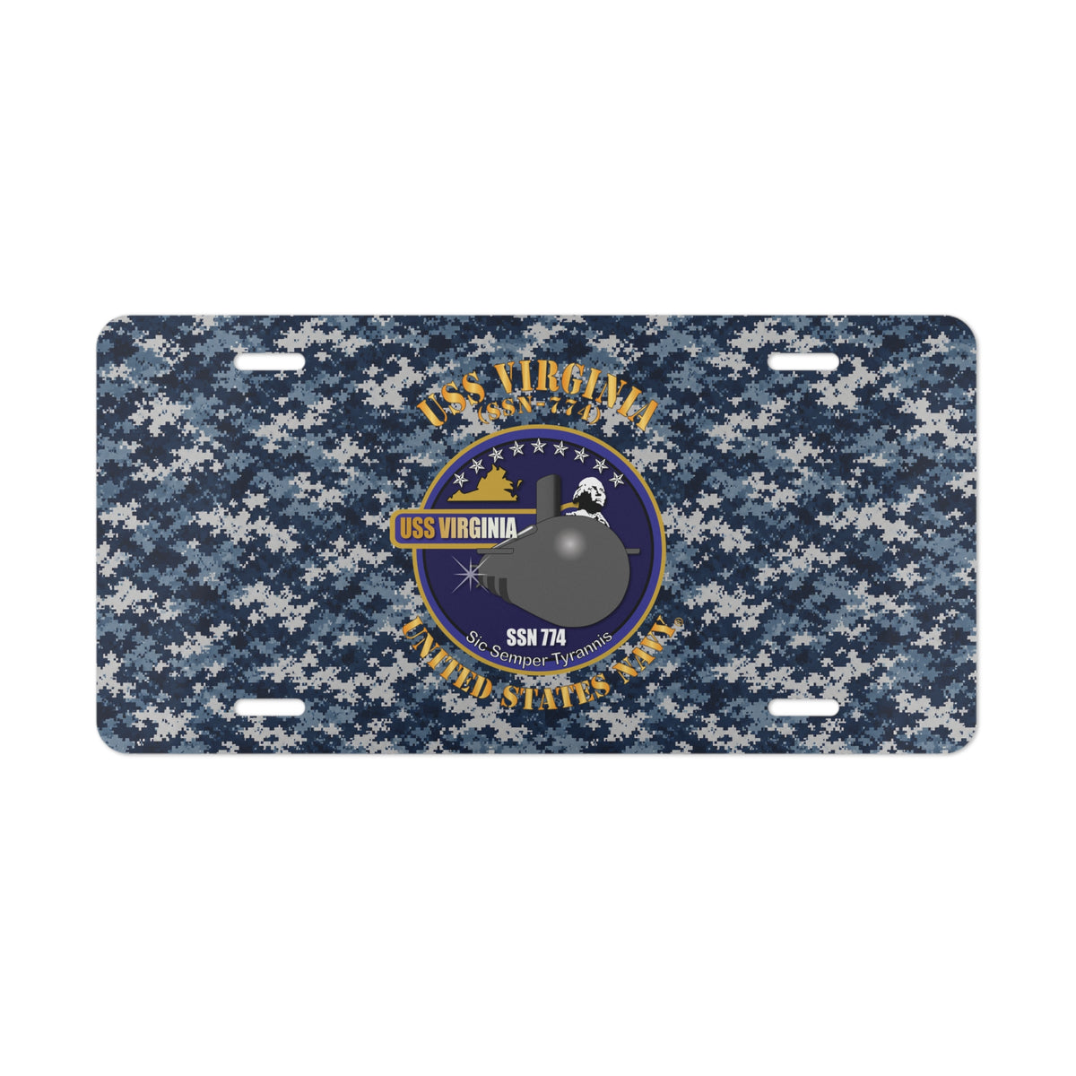 Vanity License Plate - Navy - USS Virginia (SSN-774) X 300