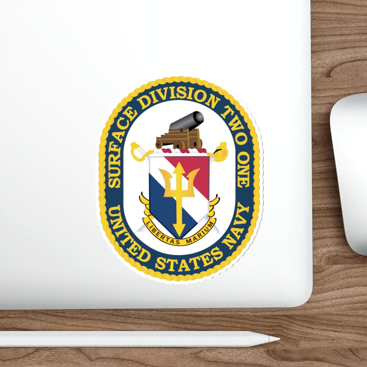 Die-Cut Vinyl Sticker - Navy - Surface Division 21 wo txt