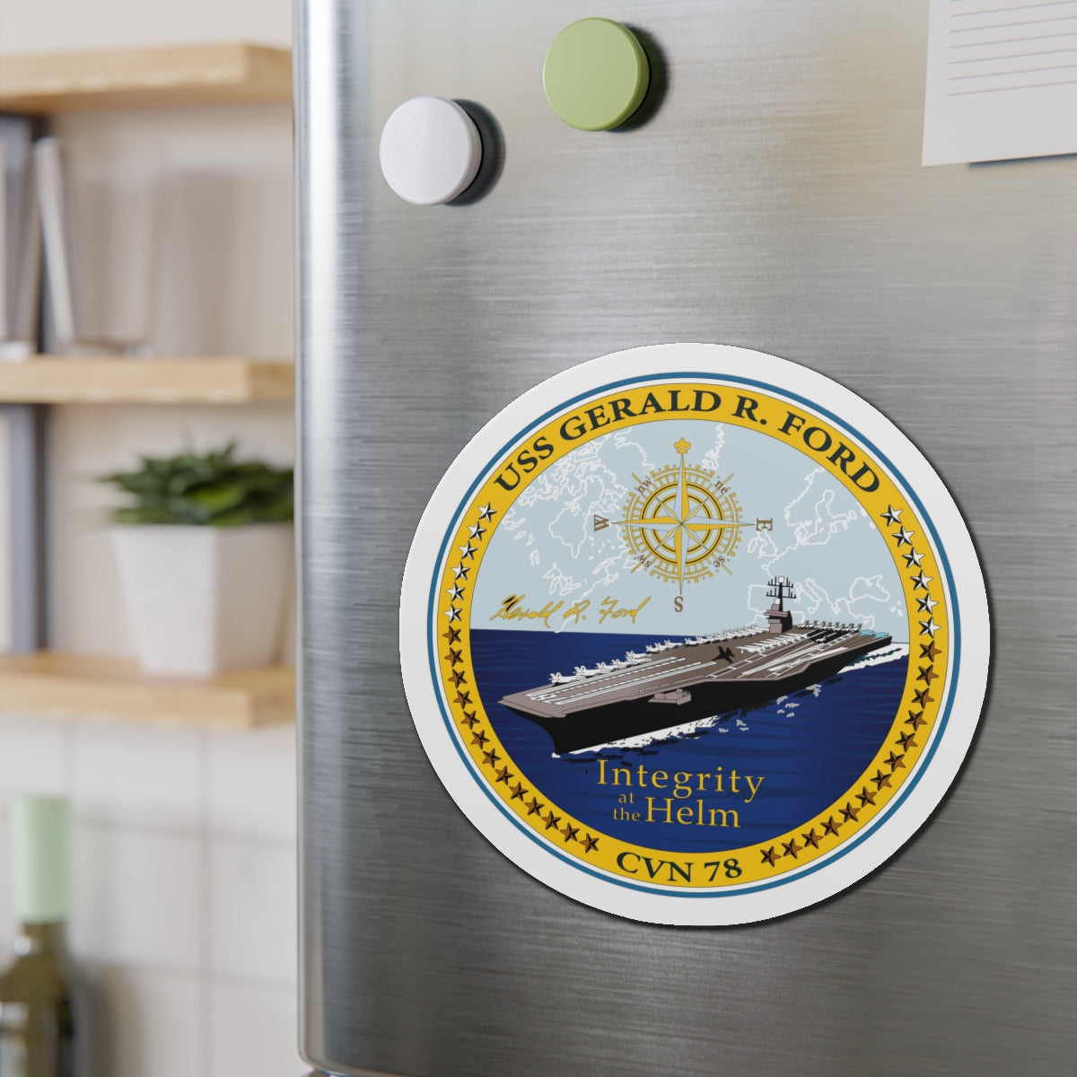 Die-Cut Magnet - Navy - USS Gerald R. Ford (CVN-78) wo txt