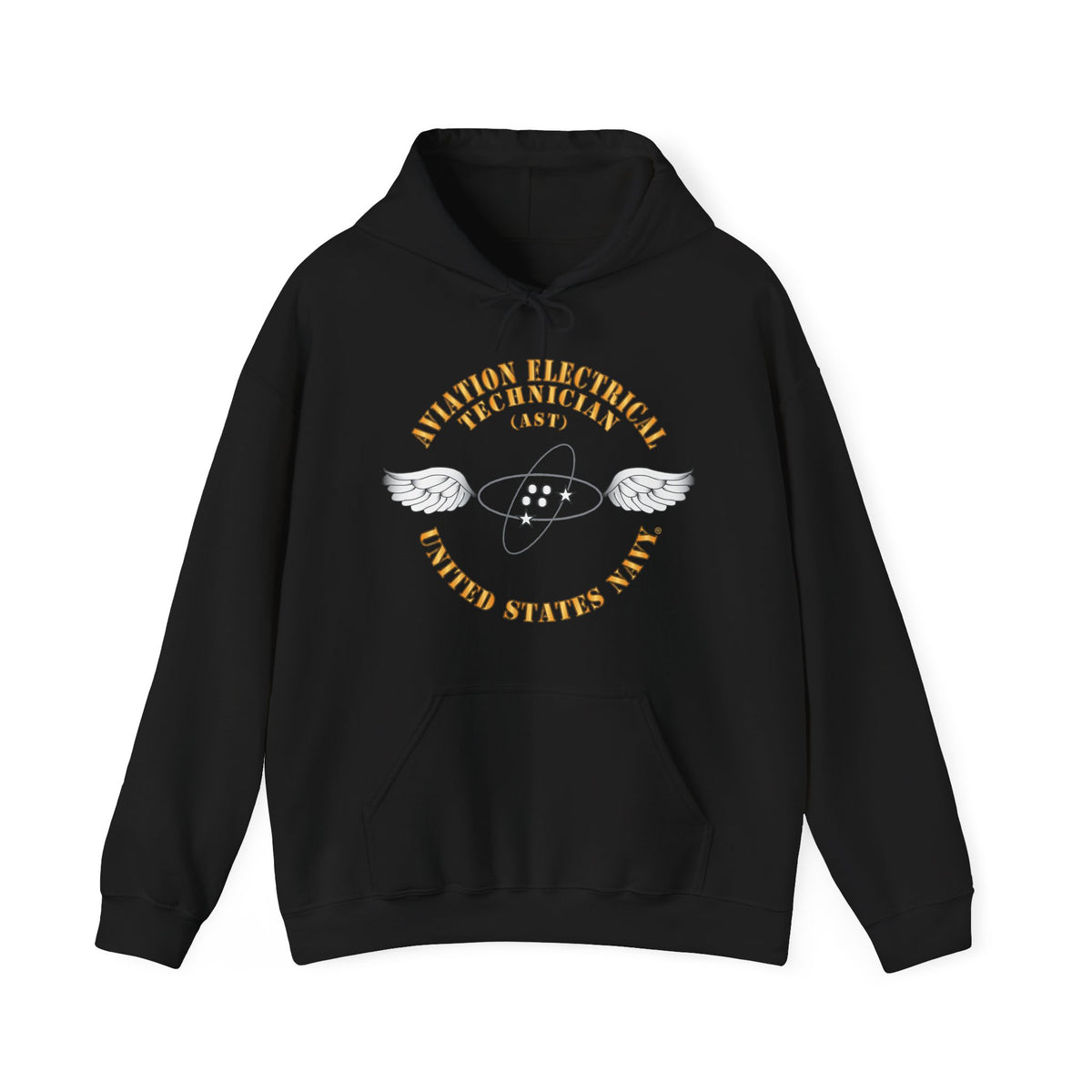 Unisex Heavy Blend™ Hoodies - Navy - Rate - Aviation Electrical Technician (AST)