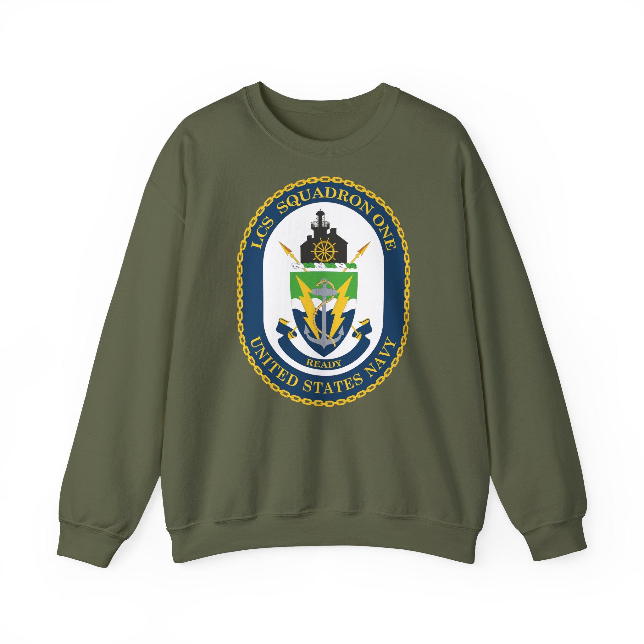 Unisex Heavy Blend™ Crewneck Sweatshirt - Navy - LCS Squadron One (LCSRON 1) wo txt