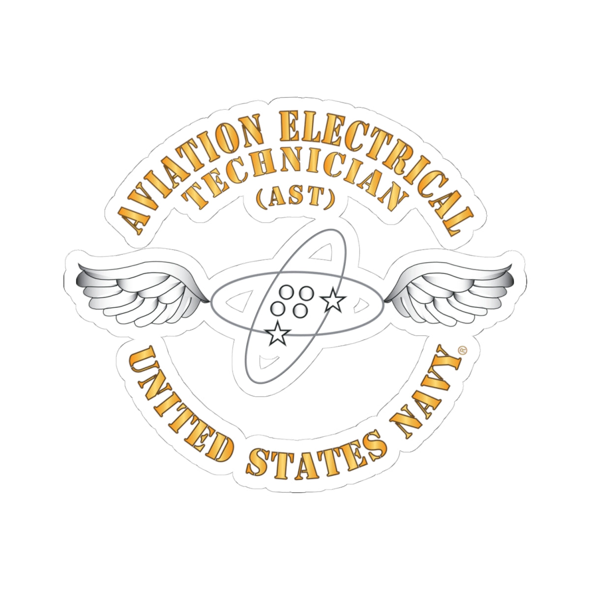Kiss-Cut Stickers - Navy - Rate - Aviation Electrical Technician (AST)