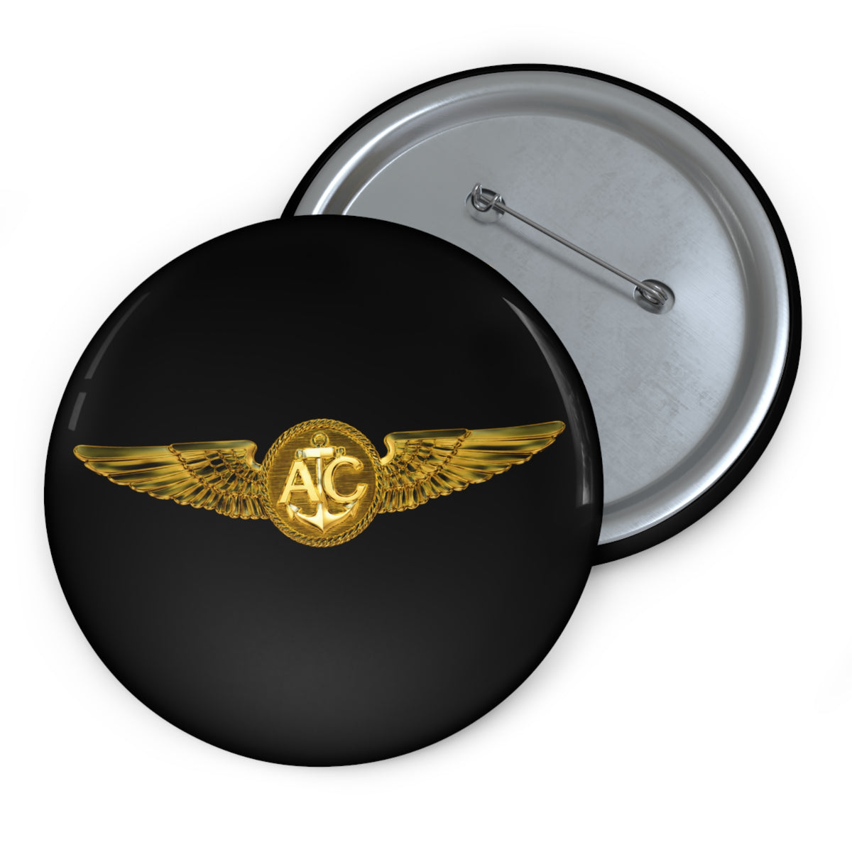 Pin Button - Navy - Badge - Naval Aircrew Warfare Specialist wo txt - 3D - Enhanced