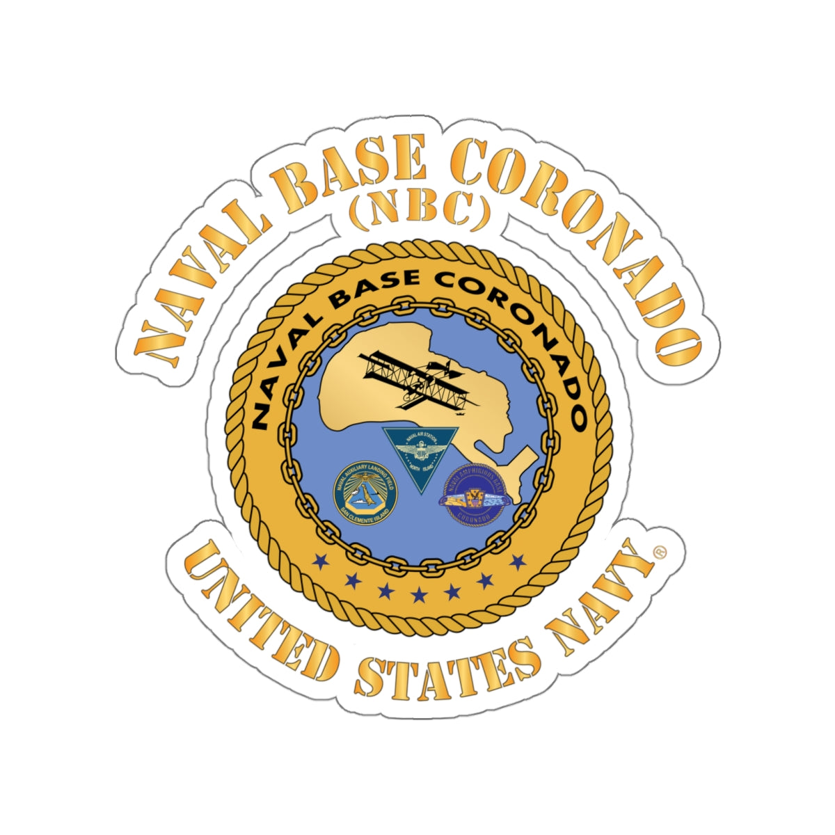 Die-Cut Vinyl Sticker - Navy - Naval Base Coronado(NBC)
