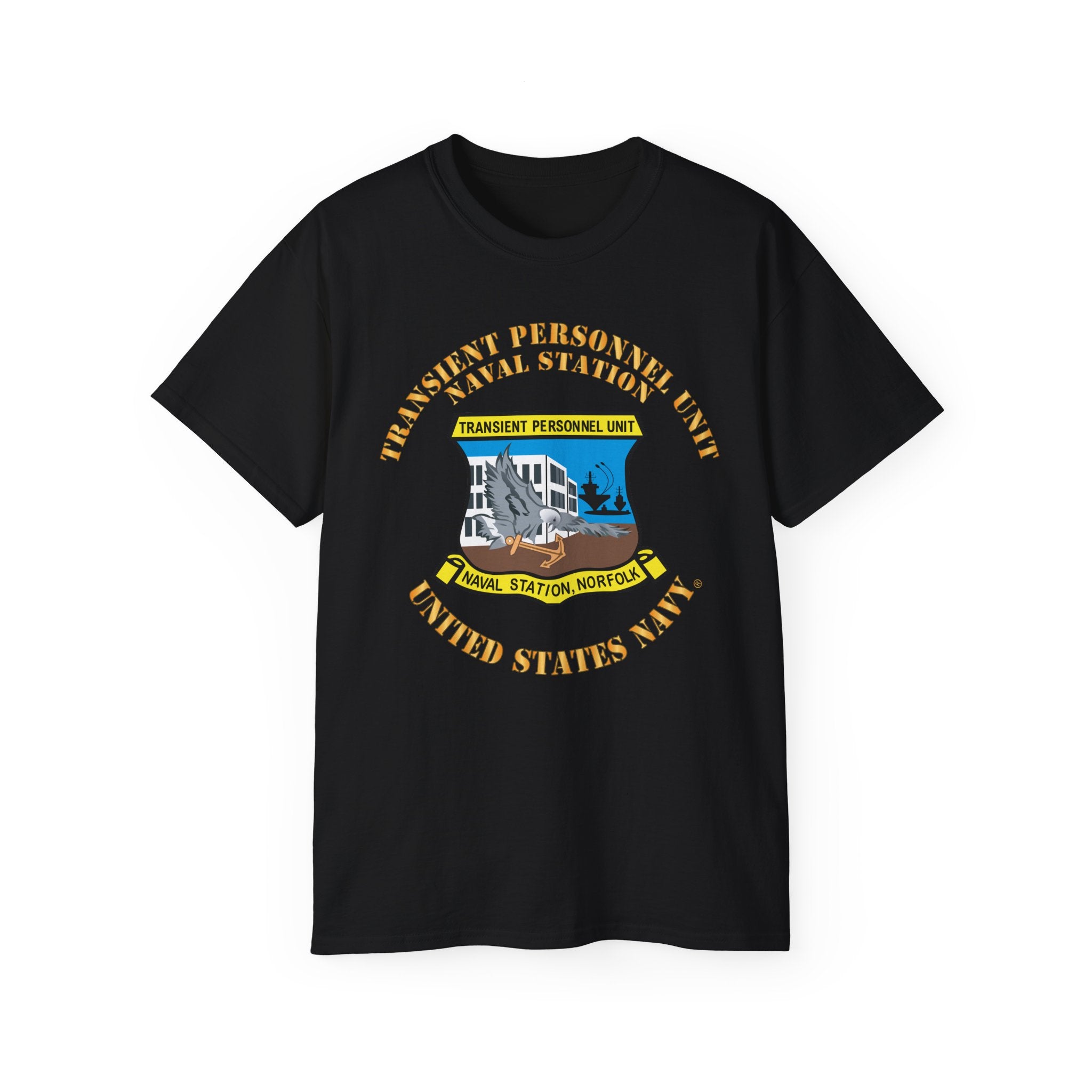 Unisex Ultra Cotton T-Shirt - Navy - Transient Personnel Unit - Naval Station Norfolk