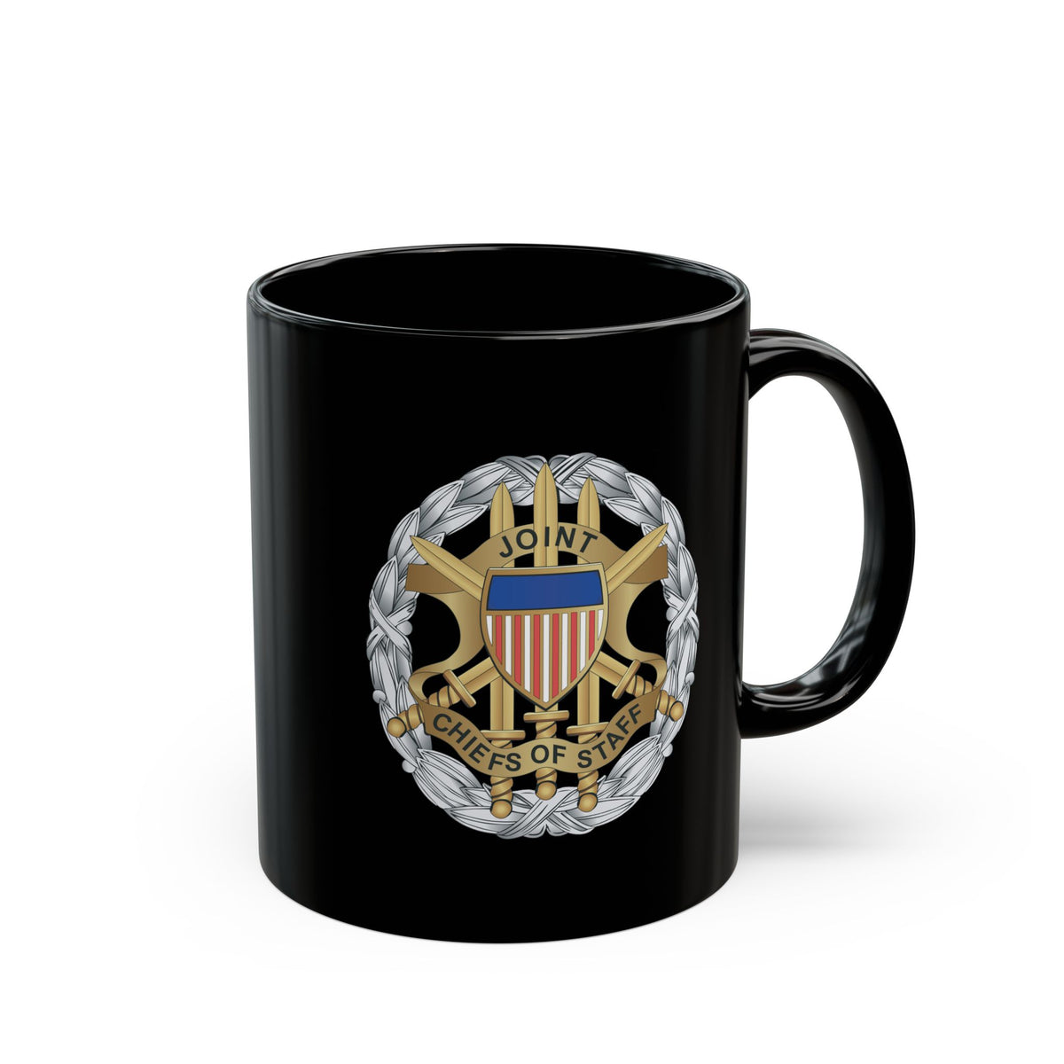 Black Mug (11oz, 15oz) - Joint Chiefs of Staff Service Badge wo txt X 300
