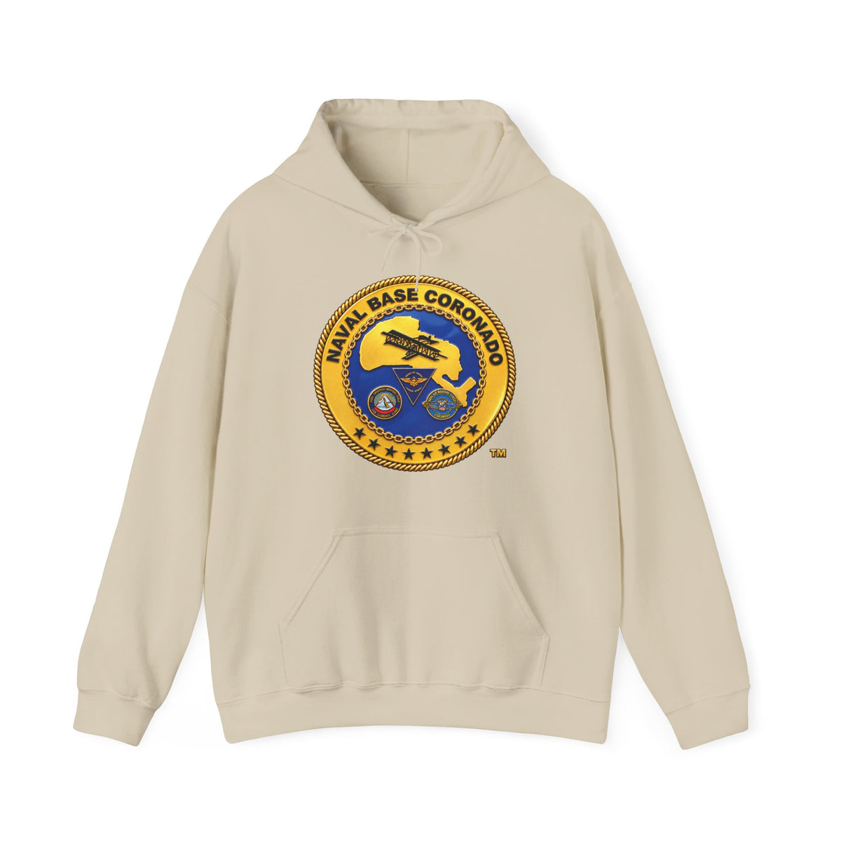 Unisex Heavy Blend™ Hoodies - Navy - Naval Base Coronado - Crest - 3D - Enhanced