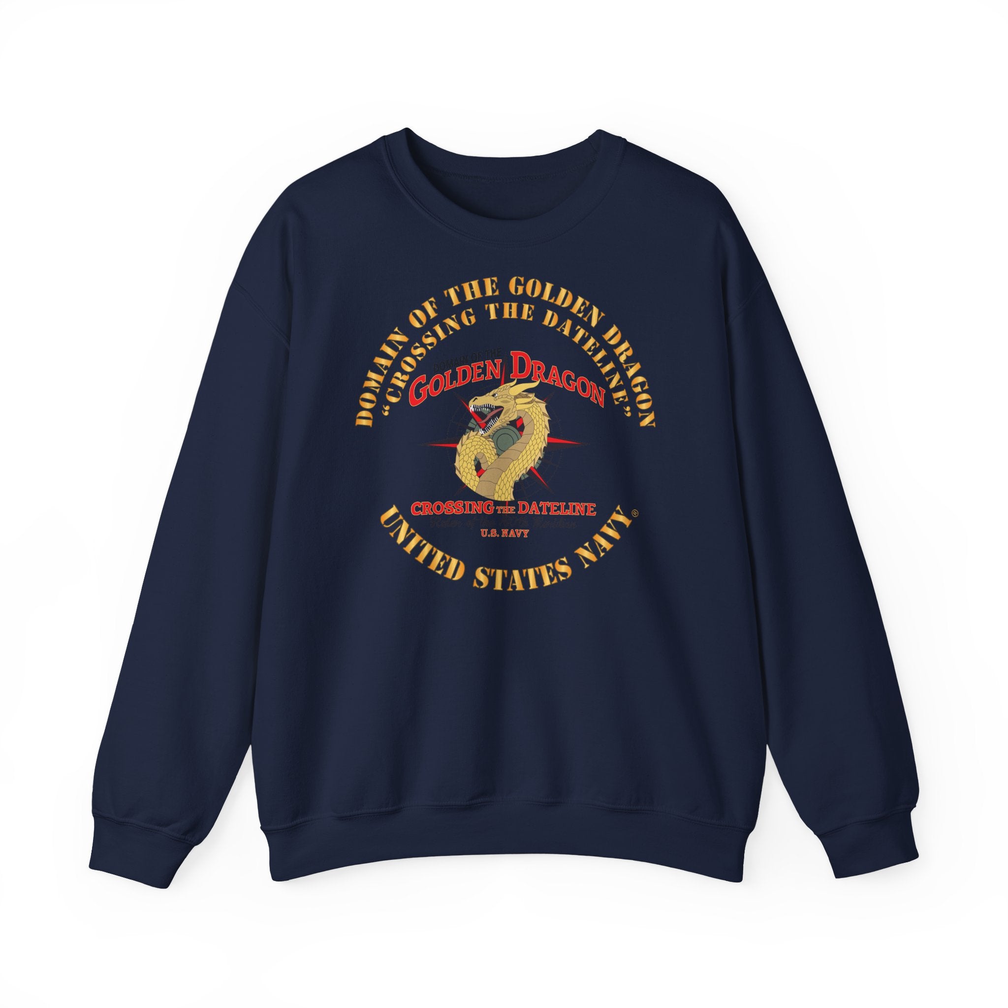Unisex Heavy Blend™ Crewneck Sweatshirt - Navy - Domain of the Golden Dragon
