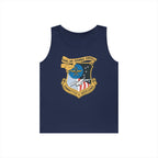 Unisex Heavy Cotton Tank Top - Navy - Naval Air Terminal Norfolk wo Txt