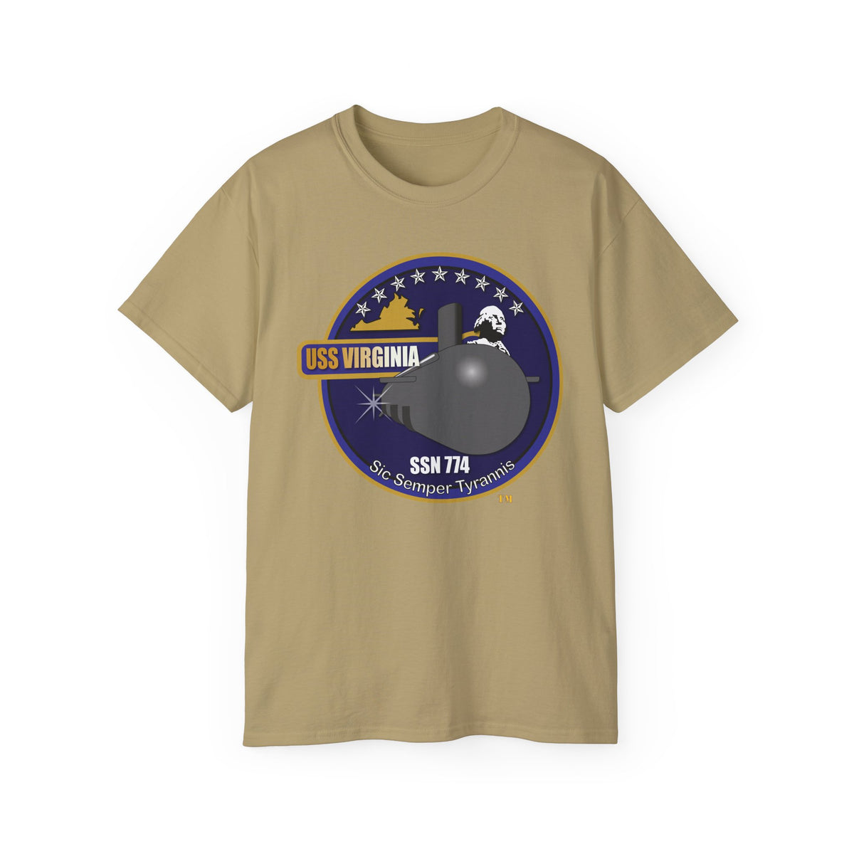 Unisex Ultra Cotton T-Shirt - Navy - USS Virginia (SSN-774) wo txt X 300