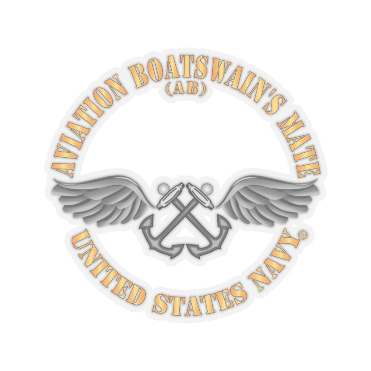 Kiss-Cut Stickers - Navy - Rate - Aviation Boatswain's Mate (AB) X 300