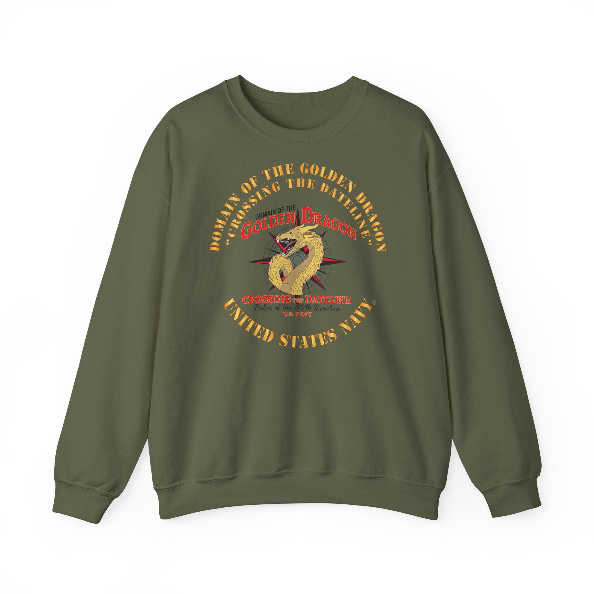 Unisex Heavy Blend™ Crewneck Sweatshirt - Navy - Domain of the Golden Dragon