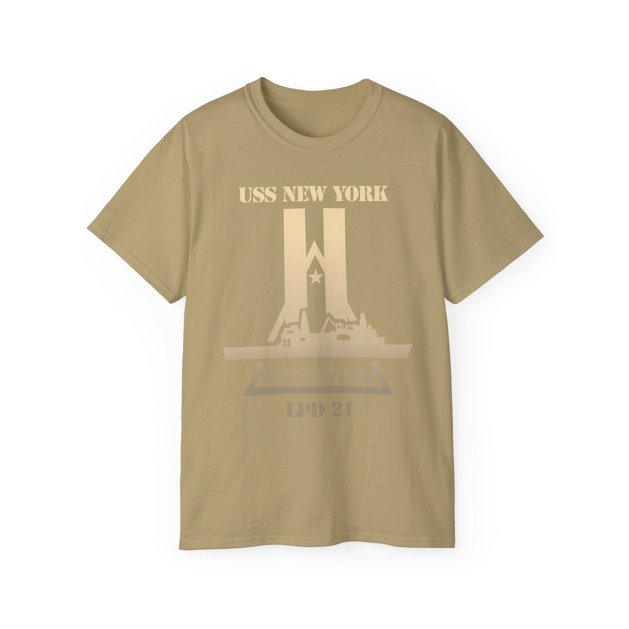 Unisex Ultra Cotton T-Shirt - Navy - USS New York (LPD-21) wo Txt X 300