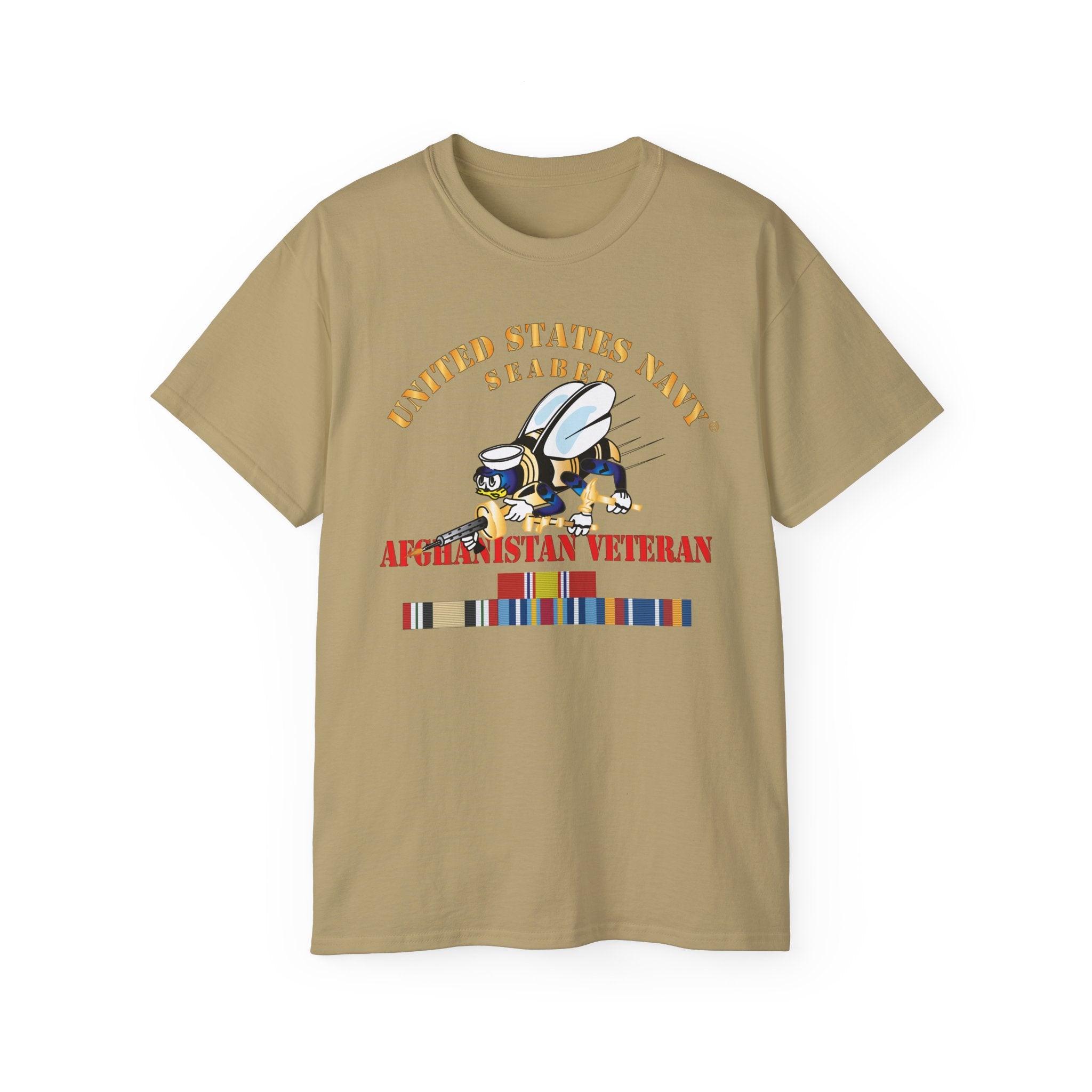Unisex Ultra Cotton T-Shirt - Navy - Seabee - Afghanistan Veteran