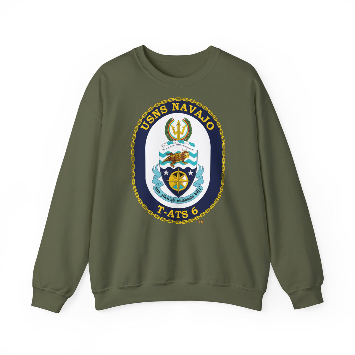 Unisex Heavy Blend™ Crewneck Sweatshirt - Navy - USNS Navajo (T-ATS 6) wo txt