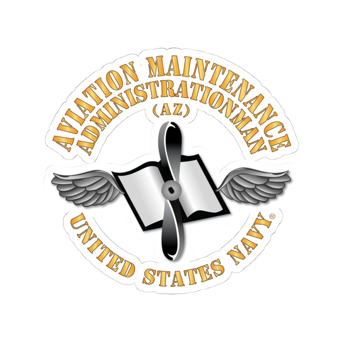 Kiss-Cut Stickers - Navy - Rate - Aviation Maintenance Administrationman (AZ)