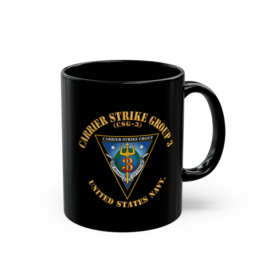 Black Mug (11oz, 15oz) - Navy - Carrier Strike Group 3 (CSG-3)