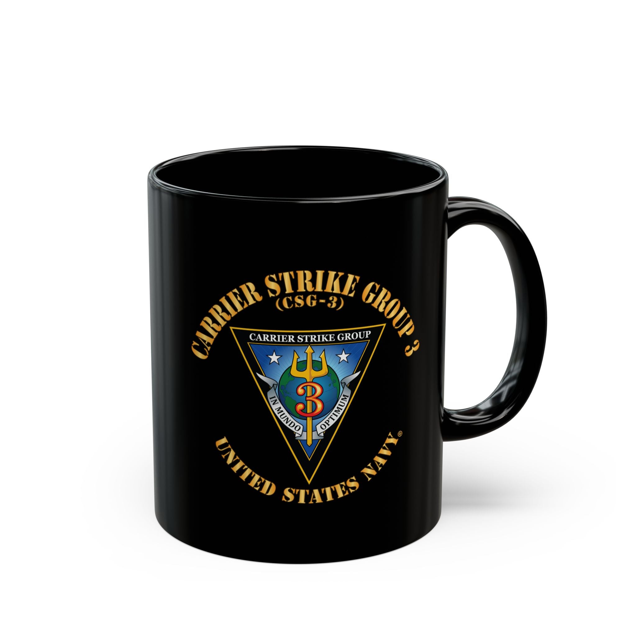 Black Mug (11oz, 15oz) - Navy - Carrier Strike Group 3 (CSG-3)