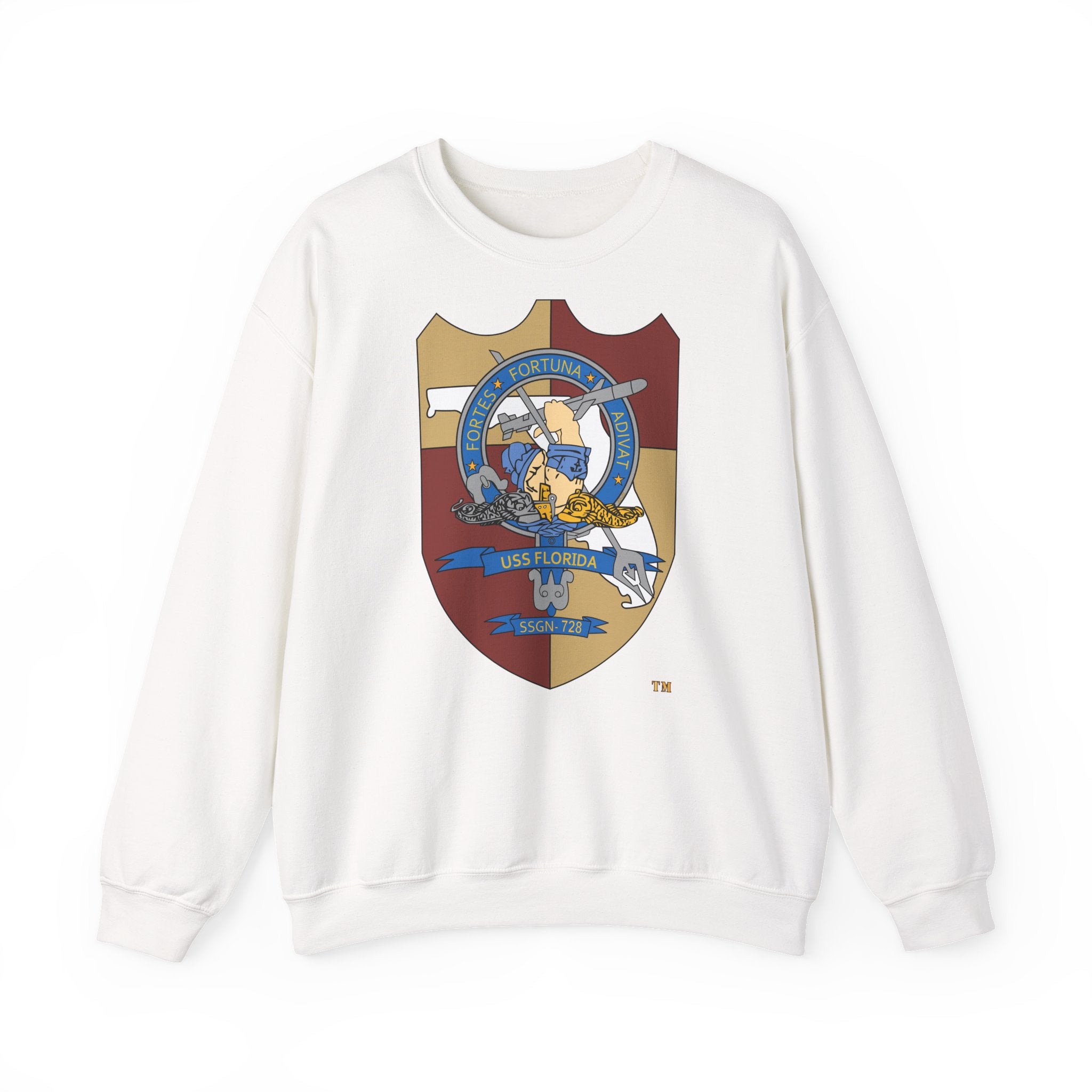 Unisex Heavy Blend™ Crewneck Sweatshirt - Navy - USS Florida (SSGN-728) wo txt