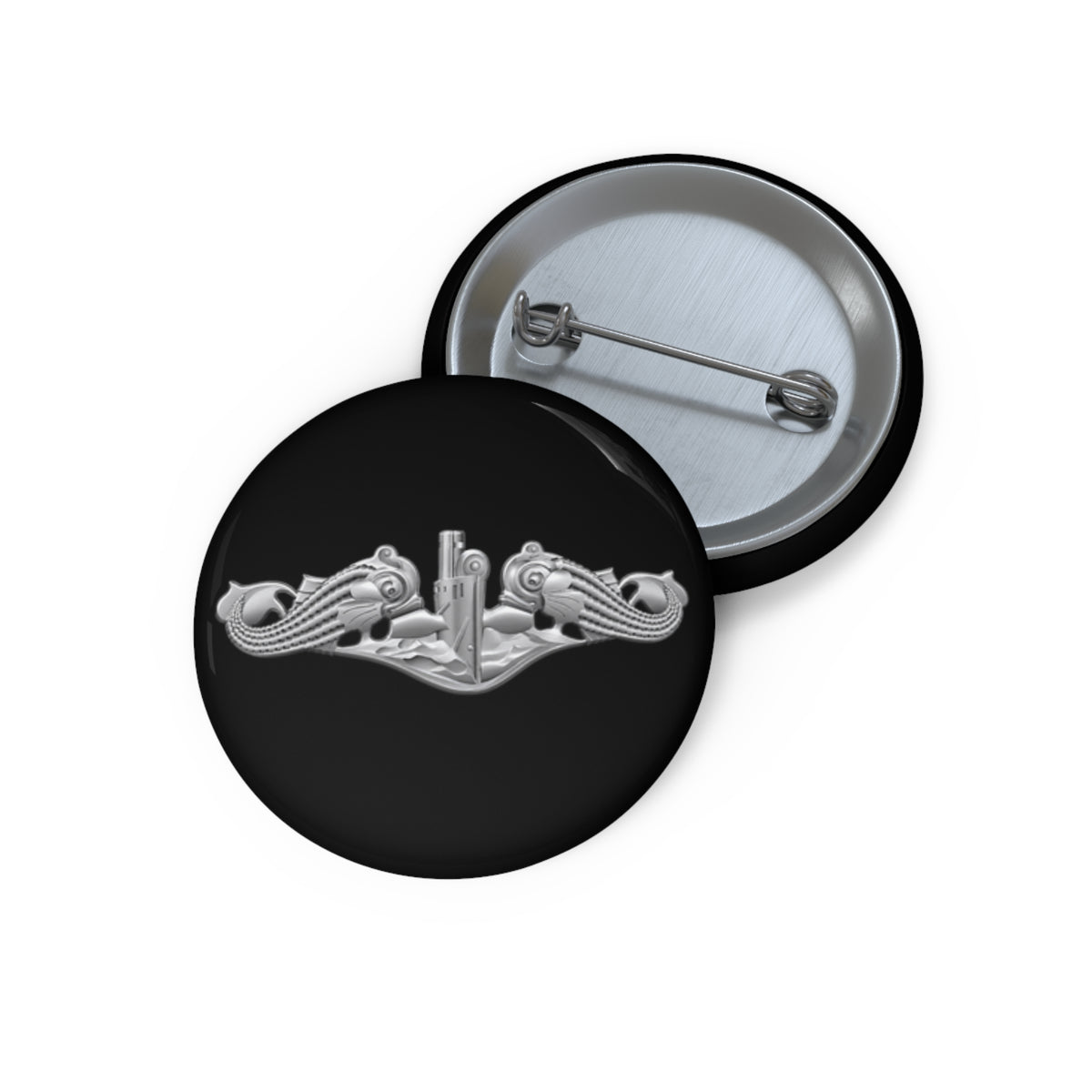 Pin Button - Navy - Badge - Submarine Warfare wo txt - Enlisted - 3D - Enhanced